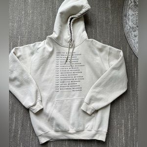 Light tan “Love Thy Neighbor” Hoodie (Medium)